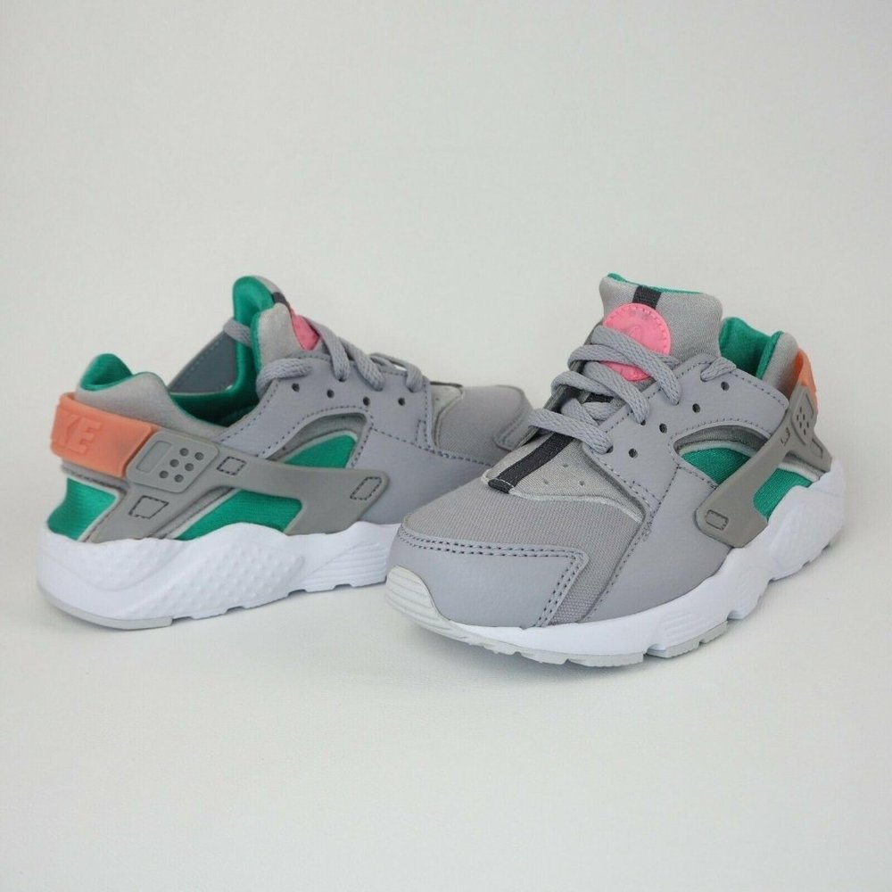Nike Little Kids Air Huarache Running Grey White - Picture 8 of 12
